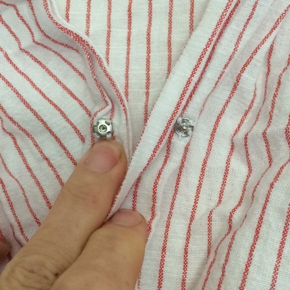 LOFT outlet stripped pleated wrap tank size large - Picture 4 of 8